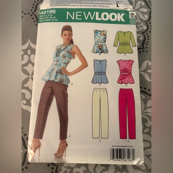 Newlook Tops - NWT Newlook 6196 Sewing Pattern